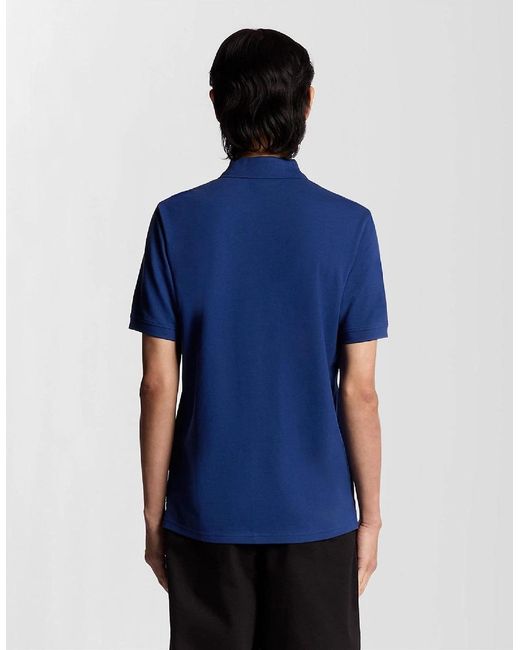 Lyle & Scott Blue Superfine Polo Shirt for men