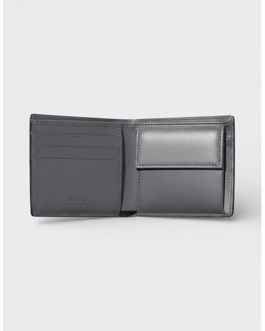 Versace Gray Medusa Bifold Wallet for men