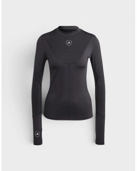 Stella McCartney Blue Adidas Long Sleeved Logo Top