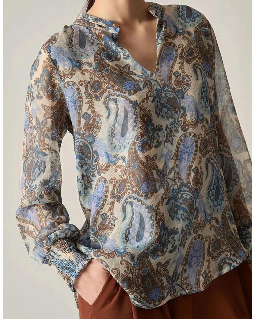 James Lakeland Multicolor Paisley Print Blouse
