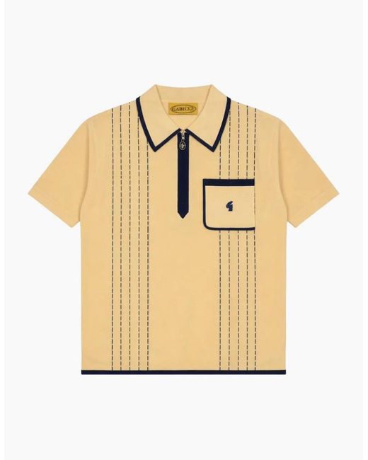 Gabicci Metallic Vintage Darron Lemon Polo Shirt for men