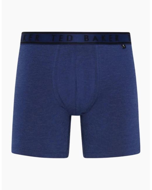 Ted Baker Blue 3-Pack Coloured Boxer Briefs, /Pool/Burgundy for men