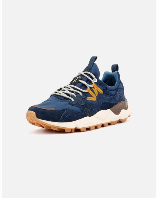 Flower Mountain Blue Yamano 3 Universal Works Trainers