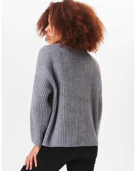 Gini London Gray Chunky Knit Oversized Jumper