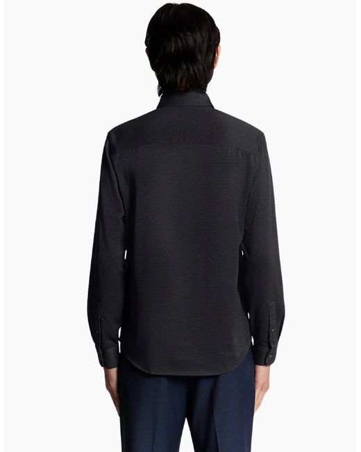 Lyle & Scott Blue Lyle & Scott Jacquard Interlock Shirt for men