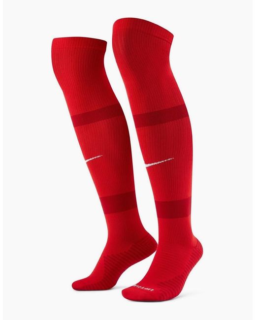 Nike Red Matchfit Knee High Football Socks