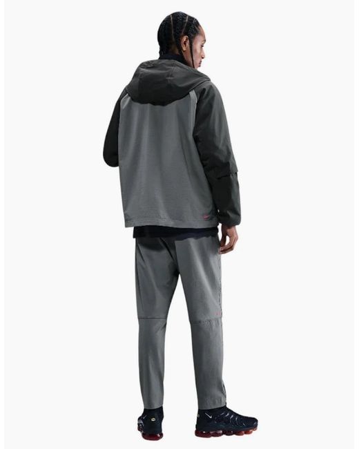 Nike Gray Tech Windrunner Woven Smoke Jacket for men