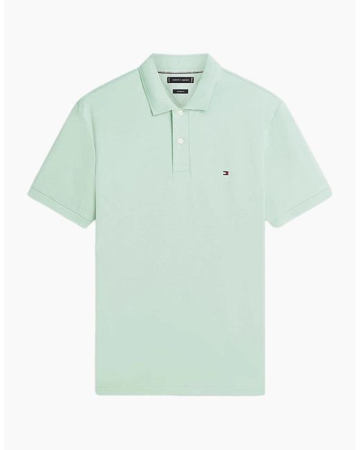 Tommy Hilfiger Green Liquid Cotton Reg Polo Mai Crushed Mint for men