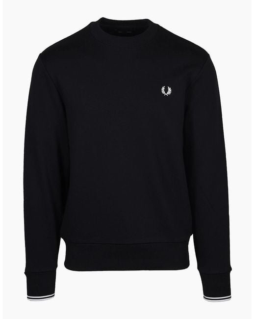 Fred Perry Blue Crew Neck Sweatshirt for men