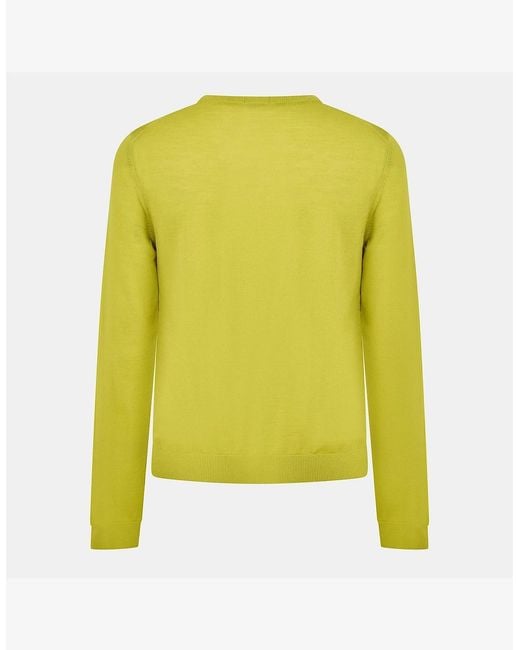 Boss Yellow Leno Knit Jumper, Soft Virgin Wool for men