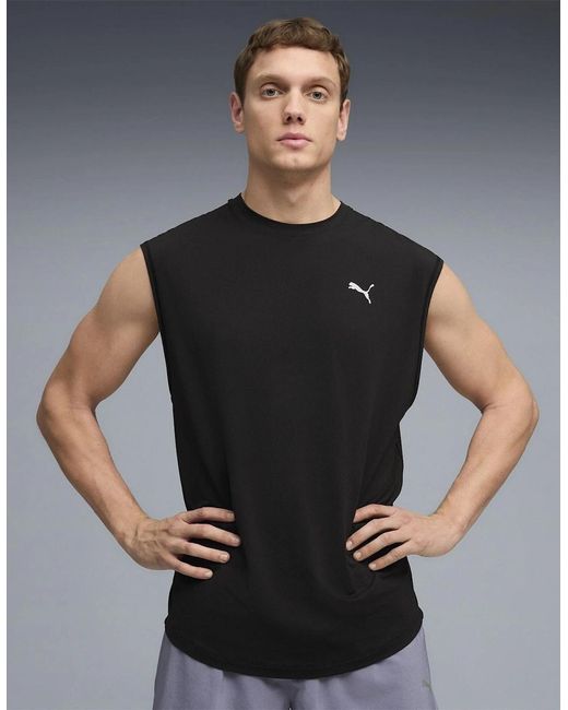 PUMA Black Run Coolcell Performance Gym Vest for men