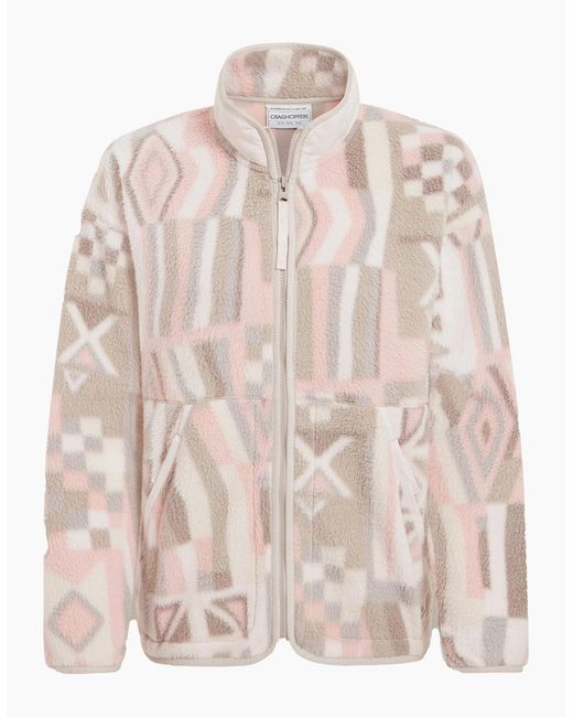 Craghoppers Pink Ladies Dante Patterned Full Zip Fleece Jacket