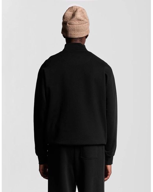Lyle & Scott Black Lounge 1/4 Zip Sweatshirt for men