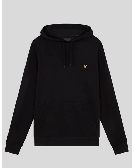 Lyle & Scott Black Loopback Cotton Hoodie for men