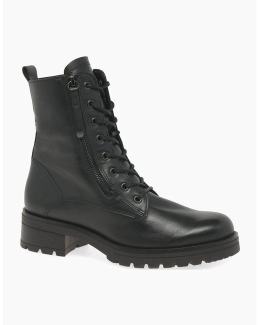 Gabor Black Serve Biker Boots