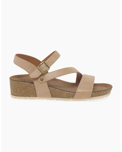 Lunar Brown Cluster Wedge Sandal