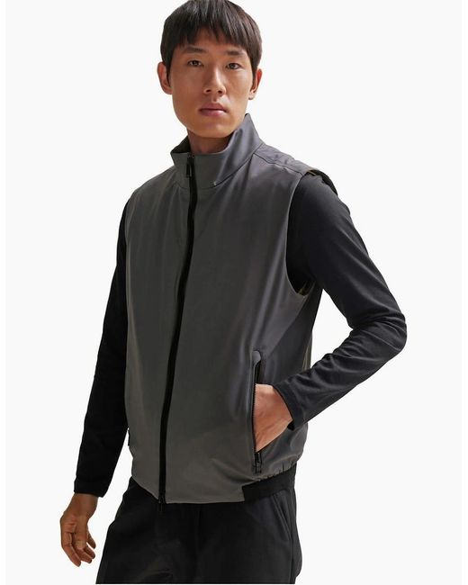 Boss Gray Solid Patterned Regular Fit Vest for men