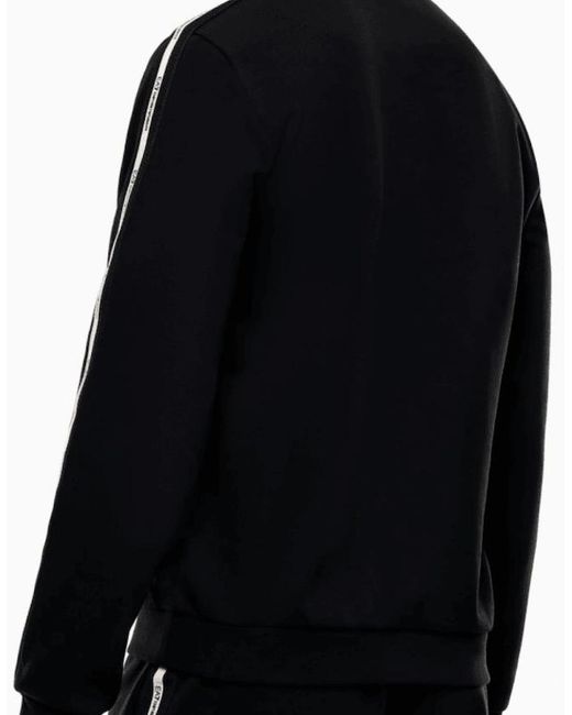EA7 Black Tape Logo Sweatshirt for men