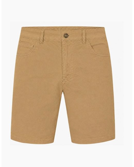 Ted Baker White Bactonn Five Pocket Tan Shorts for men