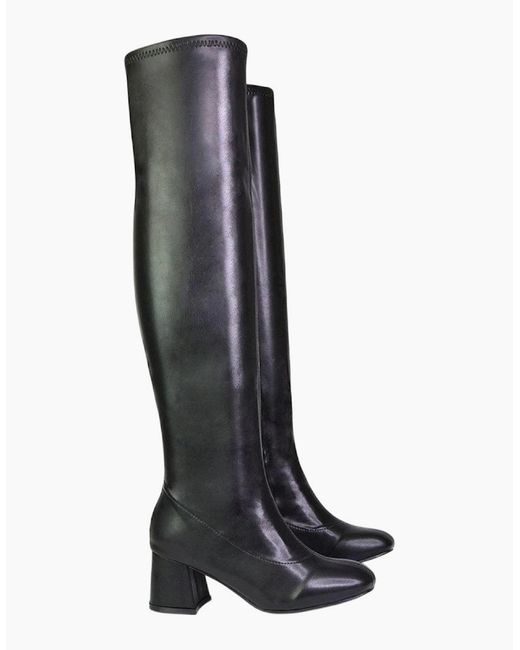 XY London Black Ladies Emmett Knee-High Boots