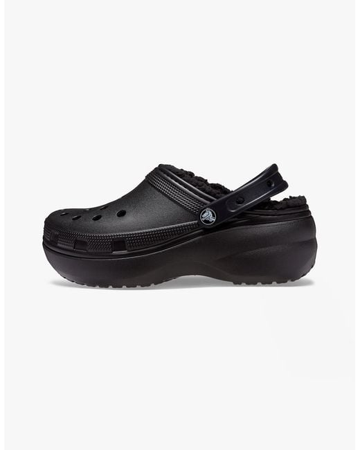 CROCSTM Black 207938-001 Classic Platform Lined Clogs