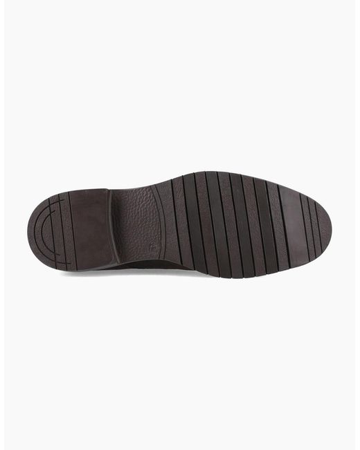 Hush Puppies Brown Sterling Suede Shoe Leather Chocolate Lace-Up Shoes for men