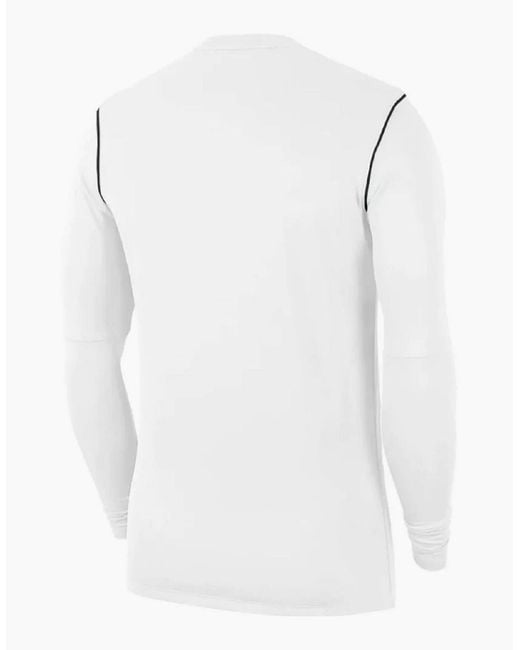 Nike White Park 20 Crew Neck Long Sleeve Jersey T-Shirt for men