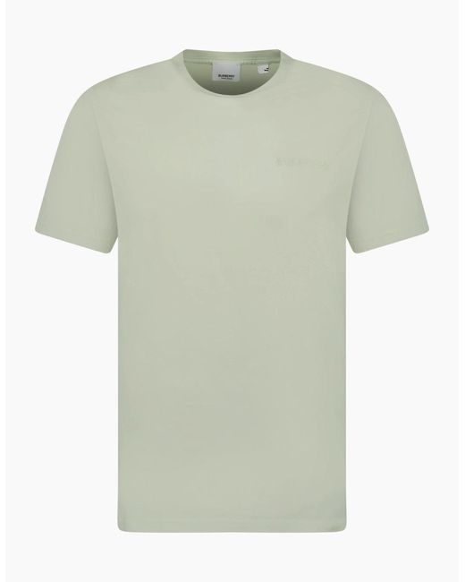 Burberry Green 'Jenson' Crew Neck Logo T-Shirt Light for men