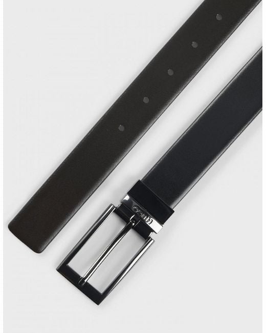 Boss Black Hugo Elvio Reversible Leather Belt With Branded Keeper Nos for men