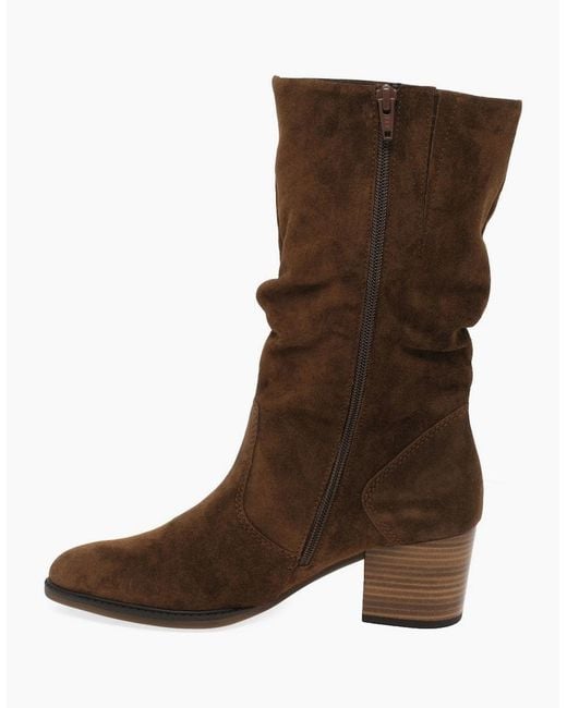 Gabor Brown Ramona Calf-Length Boots
