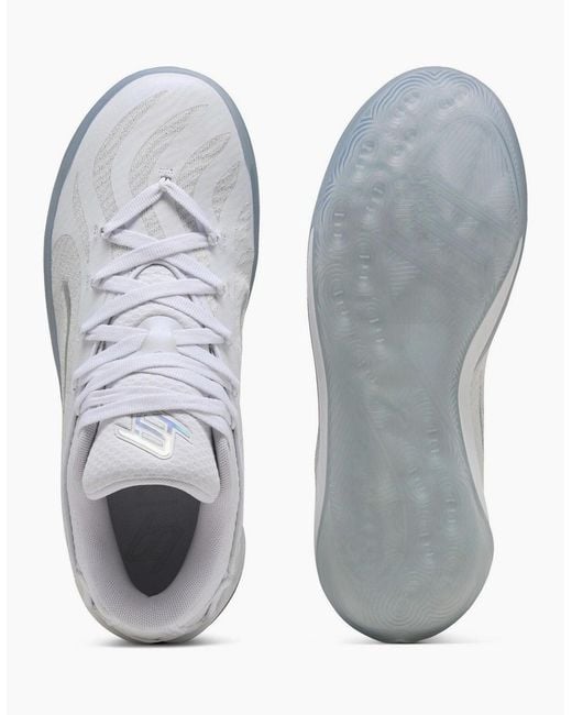 PUMA Gray Stewie 4 Basketball Trainers