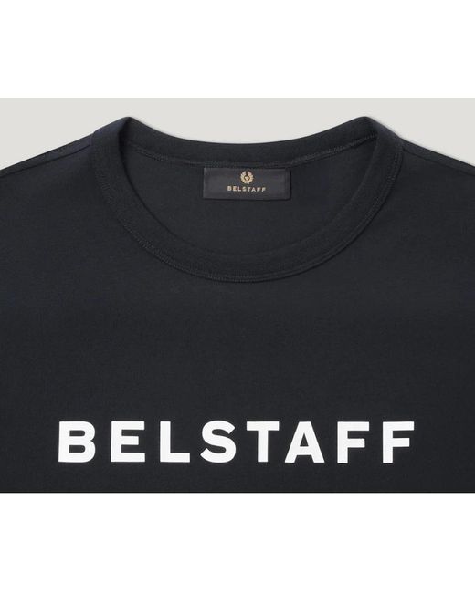Belstaff Black Logo T-Shirt Dark Ink for men