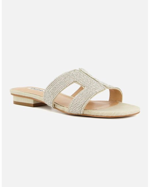 Dune White Dune Loupe Synthetic Sandals
