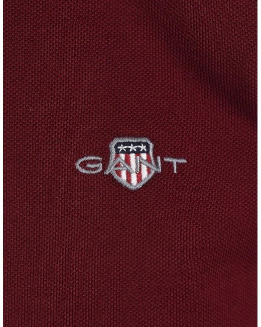 Gant Red Classic Reg Polo Deep Grape Wine for men