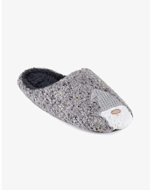 Totes Brown Toasties Novelty Gnome Mule Slippers for men