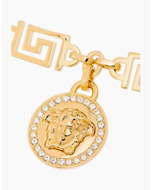 Versace Metallic Medusa Charm Rolo Chain Bracelet for men