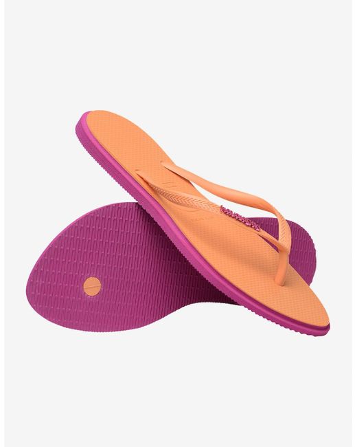 Havaianas Orange Slim Point Flip Flop Rose Gum