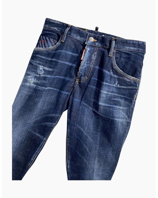 DSquared² Blue Dark Denim Pants for men