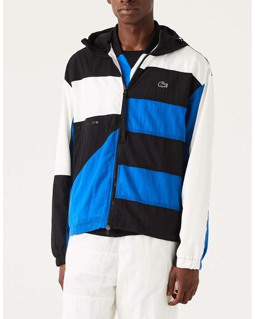 Lacoste Blue Patchwork Effect Jacket for men