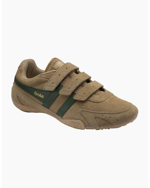 Gola Brown Connect Suede Strap Trainers