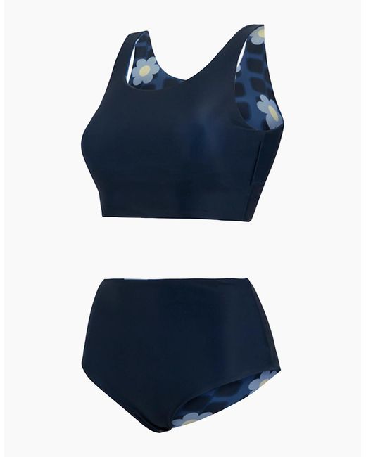 Regatta Blue Ladies Orla Kiely Mini Square Flower Reversible Bikini Set