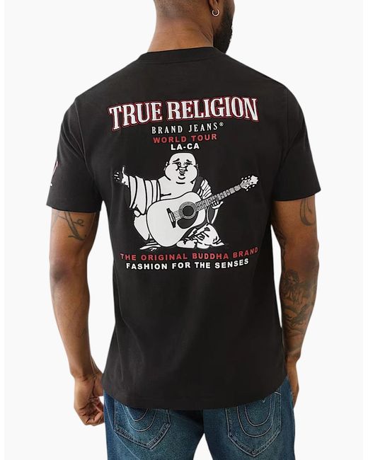 True Religion Black 700668 T Shirts for men