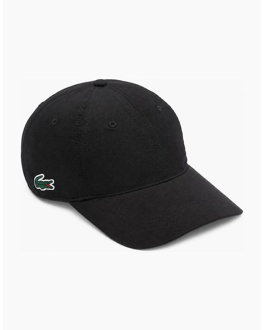 Lacoste Black Sport Lightweight Taffeta Baseball Cap for men