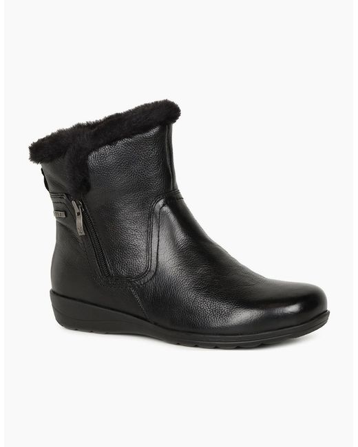 Caprice Black Vivian Ankle Boots