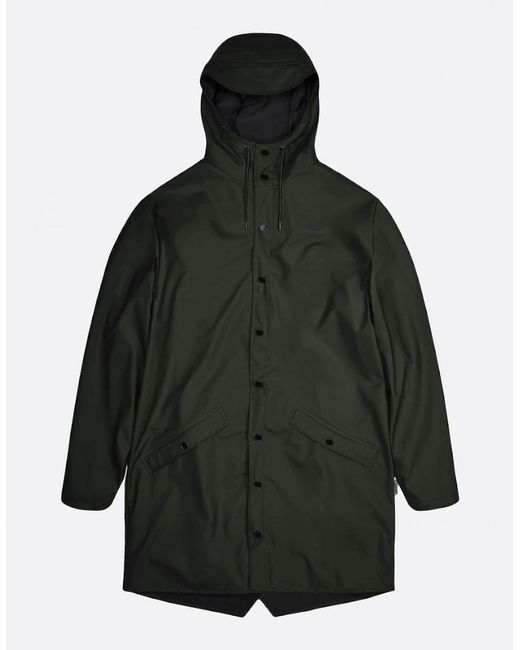 Rains Green Long Jacket