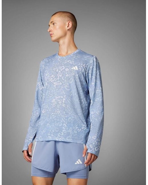 Adidas Blue Own The Run Climacool Long Sleeve for men