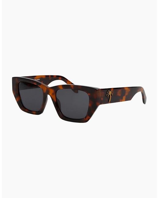 Palm Angels Black Hinkley Rectangle Sunglasses for men