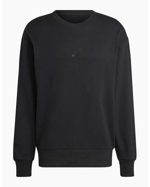Adidas Black A Szn Ft Crw Sweatshirt for men