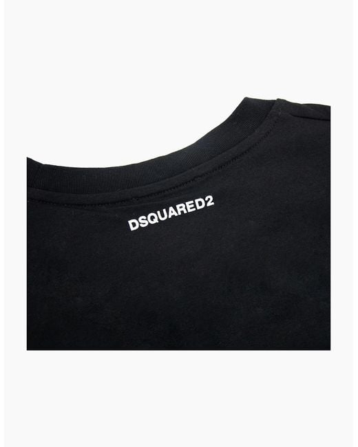 DSquared² Black Small Logo Plain T Shirt for men