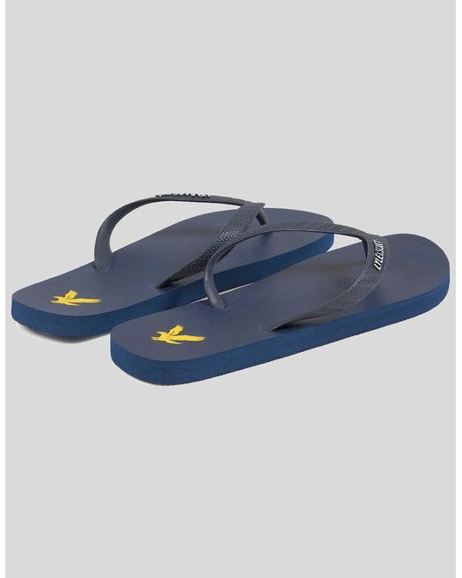 Lyle & Scott Blue Flip Flop for men